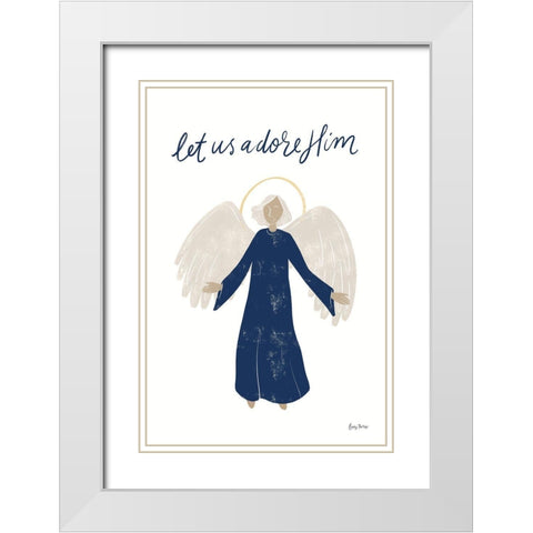 Nativity I with Navy White Modern Wood Framed Art Print with Double Matting by Thorns, Becky