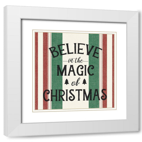 Heartland Holiday IV Green White Modern Wood Framed Art Print with Double Matting by Wild Apple Portfolio