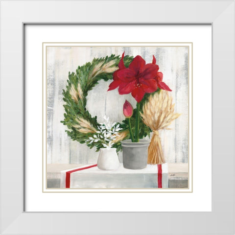 Blooms of the Season White Modern Wood Framed Art Print with Double Matting by Purinton, Julia