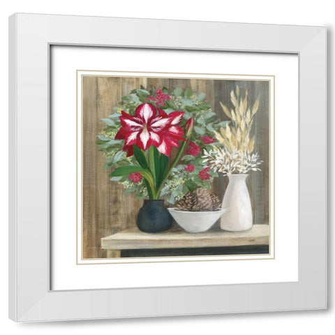 Natural Holiday White Modern Wood Framed Art Print with Double Matting by Purinton, Julia