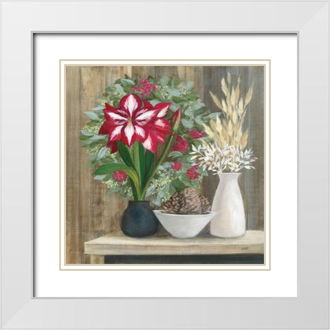 Natural Holiday White Modern Wood Framed Art Print with Double Matting by Purinton, Julia