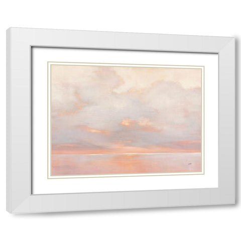 Glint on the Horizon White Modern Wood Framed Art Print with Double Matting by Purinton, Julia