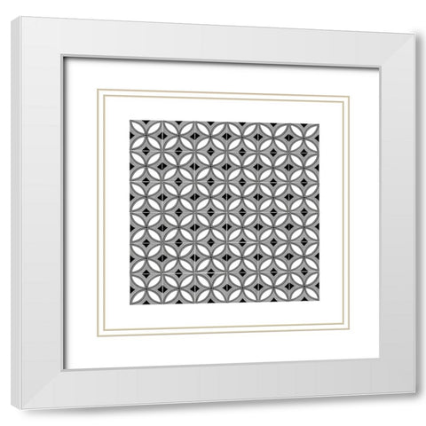 Talavera III White Modern Wood Framed Art Print with Double Matting by Green, Nancy
