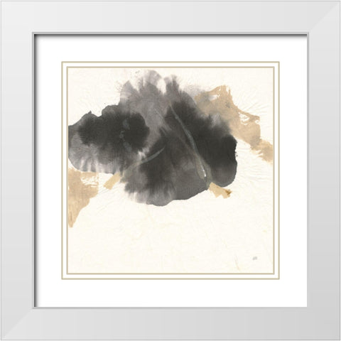 Ink Flow II White Modern Wood Framed Art Print with Double Matting by Paschke, Chris