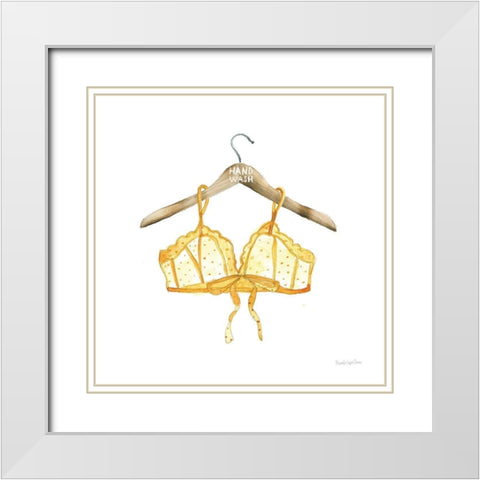 Hand Wash I White Modern Wood Framed Art Print with Double Matting by Charro, Mercedes Lopez