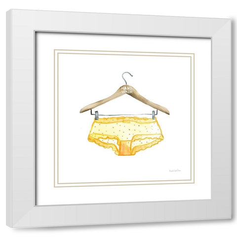 Hand Wash II White Modern Wood Framed Art Print with Double Matting by Charro, Mercedes Lopez