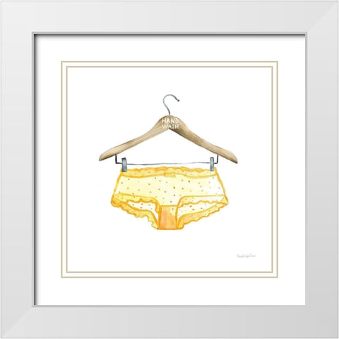 Hand Wash II White Modern Wood Framed Art Print with Double Matting by Charro, Mercedes Lopez