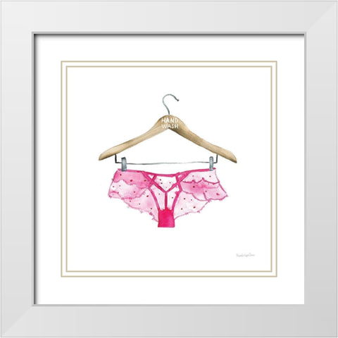 Hand Wash IV White Modern Wood Framed Art Print with Double Matting by Charro, Mercedes Lopez