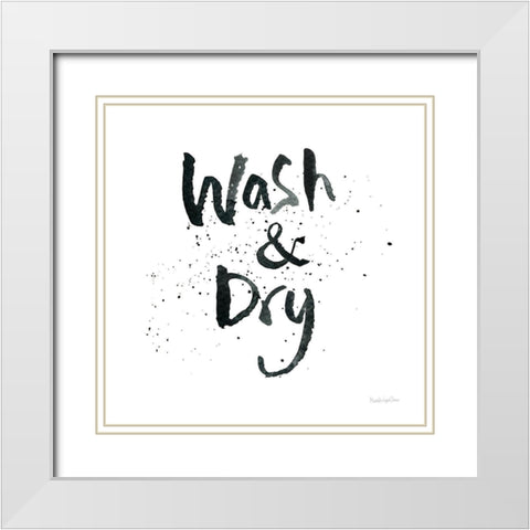 Laundry Day I White Modern Wood Framed Art Print with Double Matting by Charro, Mercedes Lopez