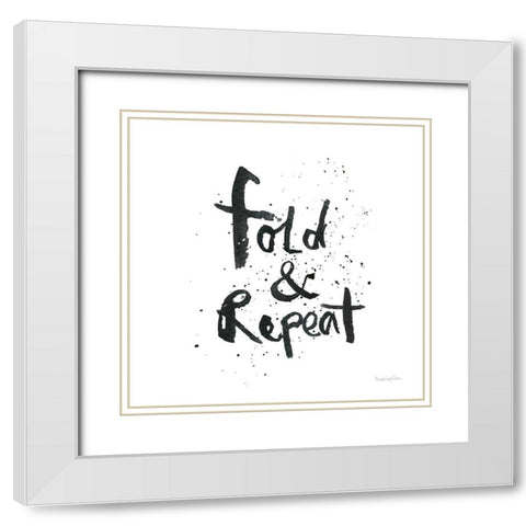 Laundry Day II White Modern Wood Framed Art Print with Double Matting by Charro, Mercedes Lopez