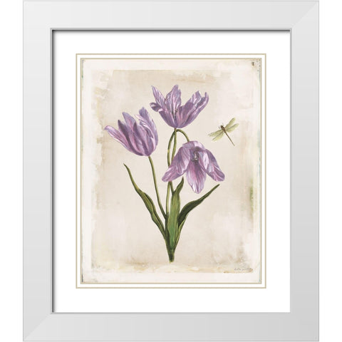 Antiquarian Blooms III Purple White Modern Wood Framed Art Print with Double Matting by Pertiet, Katie