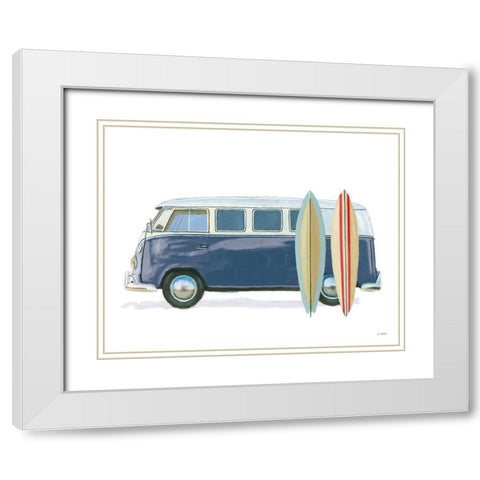 Beach Ride X White Modern Wood Framed Art Print with Double Matting by Wiens, James