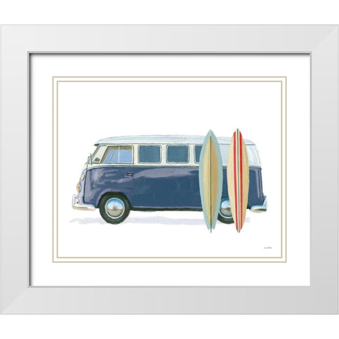 Beach Ride X White Modern Wood Framed Art Print with Double Matting by Wiens, James