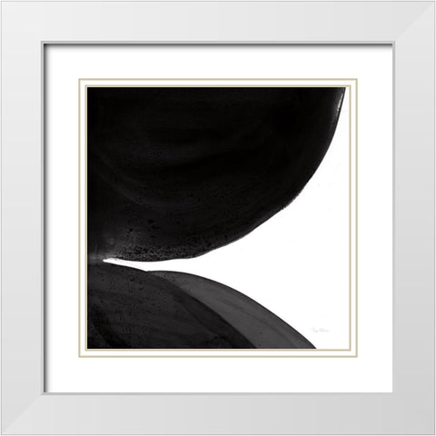 Black and White Pools II White Modern Wood Framed Art Print with Double Matting by Rhue, Piper