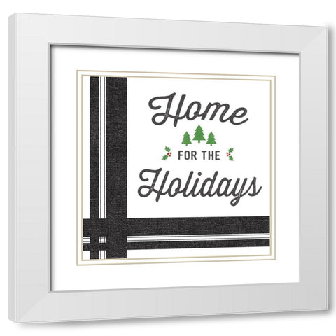 Heartland Holiday I v3 White Modern Wood Framed Art Print with Double Matting by Wild Apple Portfolio
