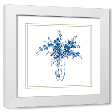 Garden Cuttings I White Modern Wood Framed Art Print with Double Matting by Nai, Danhui