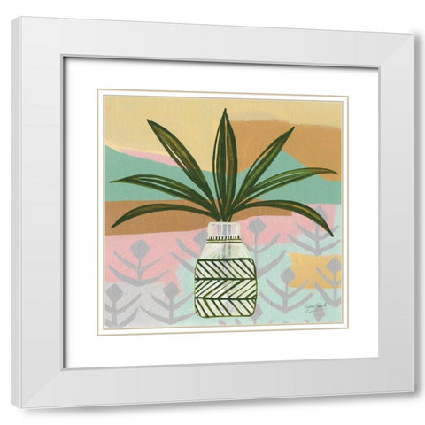 Delight White Modern Wood Framed Art Print with Double Matting by Mack, Lynn