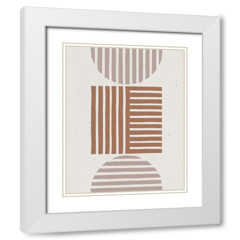 Progression II White Modern Wood Framed Art Print with Double Matting by Hershey, Moira
