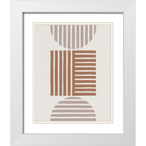 Progression II White Modern Wood Framed Art Print with Double Matting by Hershey, Moira
