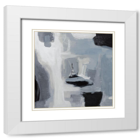 On the Cape Gray Crop White Modern Wood Framed Art Print with Double Matting by Munger, Pamela