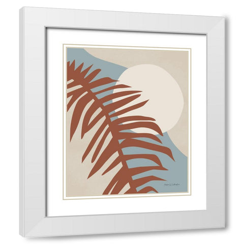 Traveler Palm Light White Modern Wood Framed Art Print with Double Matting by Gallagher, Megan