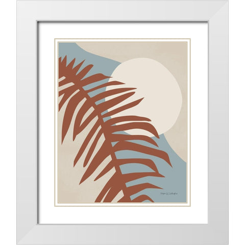 Traveler Palm Light White Modern Wood Framed Art Print with Double Matting by Gallagher, Megan