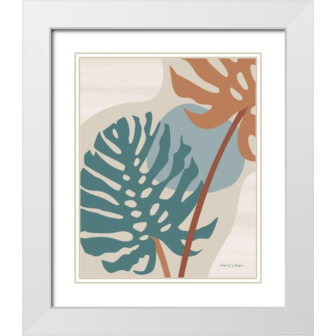 Local Traveler Monstera Light White Modern Wood Framed Art Print with Double Matting by Gallagher, Megan