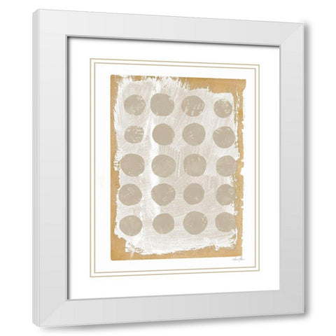 Gray Collage I White Modern Wood Framed Art Print with Double Matting by Horn, Laura