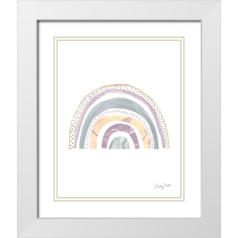 Boho Rainbow IX Purple White Modern Wood Framed Art Print with Double Matting by Prahl, Courtney