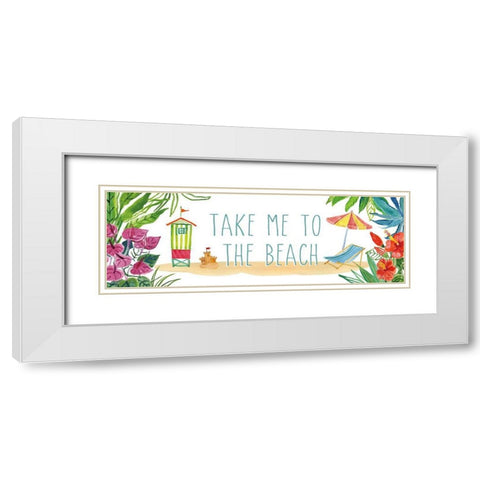 Tropical Home XII on White White Modern Wood Framed Art Print with Double Matting by Zaman, Farida