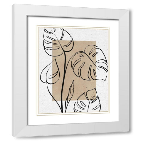 Color Block Balance I White Modern Wood Framed Art Print with Double Matting by Thorns, Becky