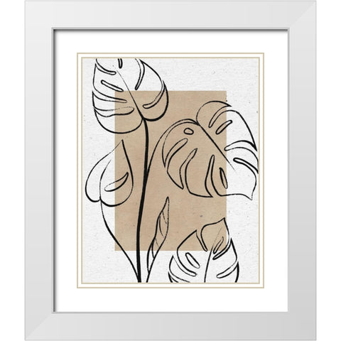 Color Block Balance I White Modern Wood Framed Art Print with Double Matting by Thorns, Becky