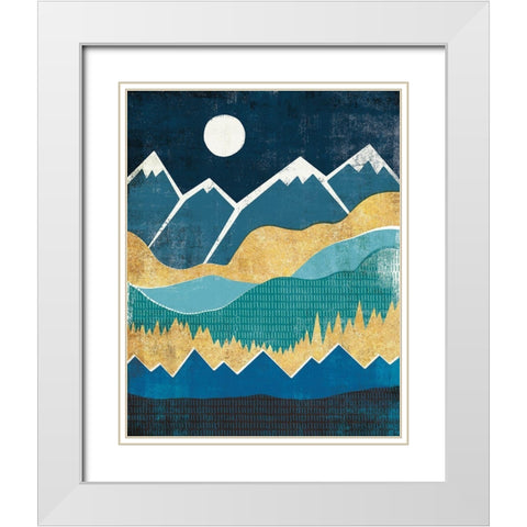 Big Sky and Mountains White Modern Wood Framed Art Print with Double Matting by Mullan, Michael