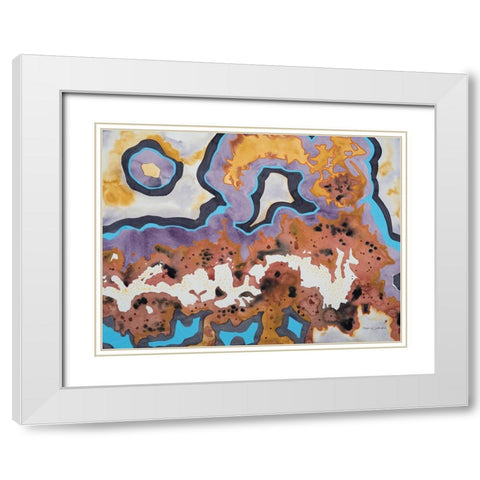 Agate IV White Modern Wood Framed Art Print with Double Matting by Gallagher, Megan