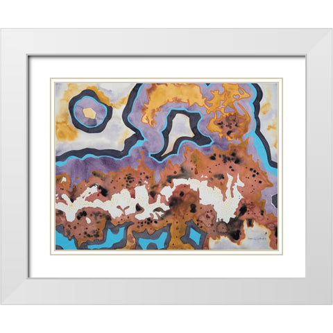 Agate IV White Modern Wood Framed Art Print with Double Matting by Gallagher, Megan
