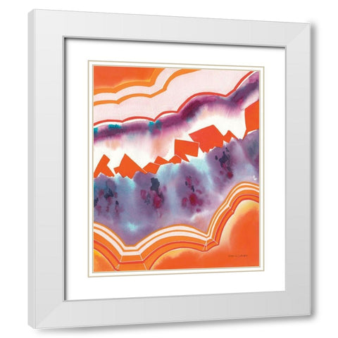 Bright Agate II White Modern Wood Framed Art Print with Double Matting by Gallagher, Megan