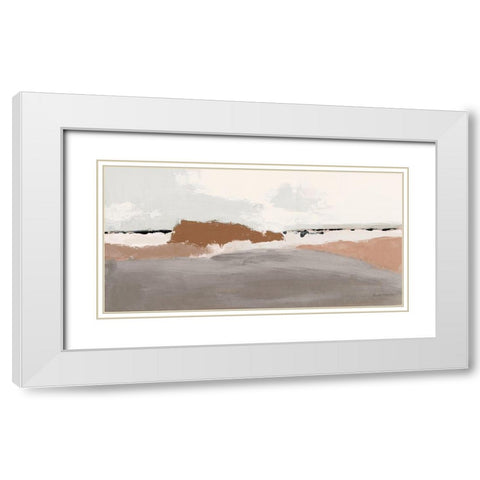 Modern Cashmere White Modern Wood Framed Art Print with Double Matting by Munger, Pamela