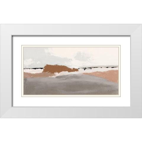 Modern Cashmere White Modern Wood Framed Art Print with Double Matting by Munger, Pamela