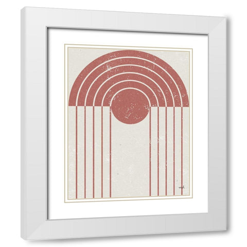 Terracotta Gate I White Modern Wood Framed Art Print with Double Matting by Hershey, Moira