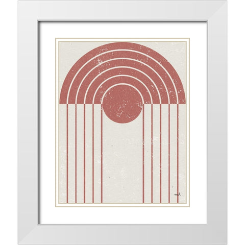 Terracotta Gate I White Modern Wood Framed Art Print with Double Matting by Hershey, Moira