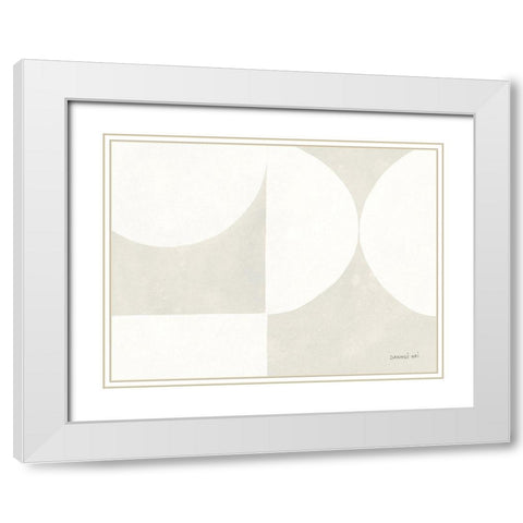 Strand VI White Modern Wood Framed Art Print with Double Matting by Nai, Danhui