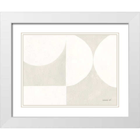 Strand VI White Modern Wood Framed Art Print with Double Matting by Nai, Danhui