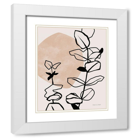 Zen Eucalyptus I White Modern Wood Framed Art Print with Double Matting by Gallagher, Megan