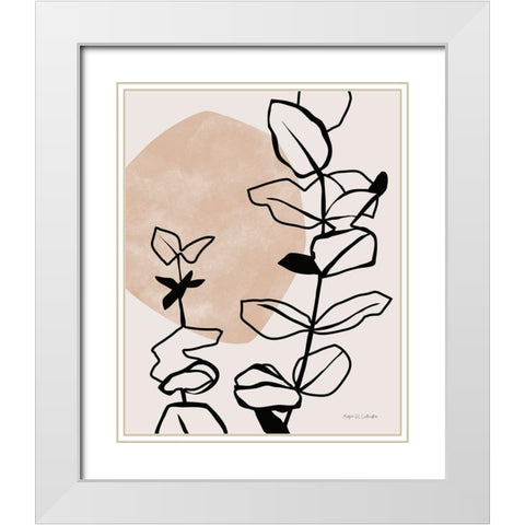 Zen Eucalyptus I White Modern Wood Framed Art Print with Double Matting by Gallagher, Megan