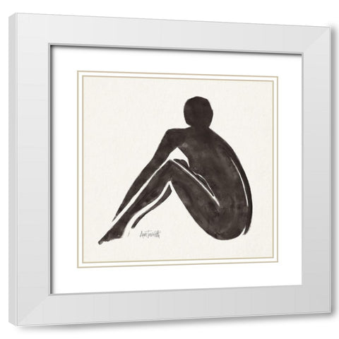 Neutral Nudes IV White Modern Wood Framed Art Print with Double Matting by Tavoletti, Anne