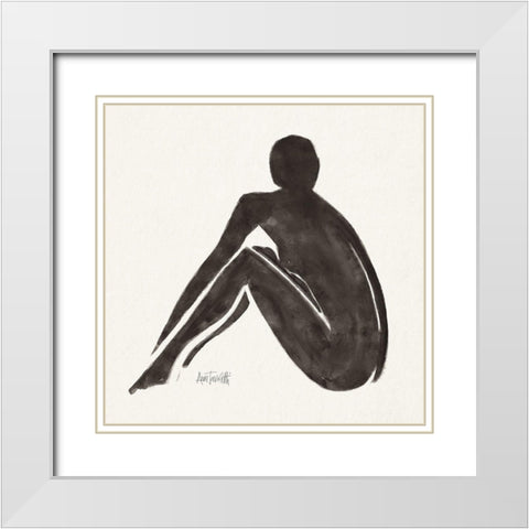 Neutral Nudes IV White Modern Wood Framed Art Print with Double Matting by Tavoletti, Anne