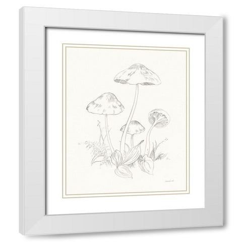 Nature Sketchbook III White Modern Wood Framed Art Print with Double Matting by Nai, Danhui