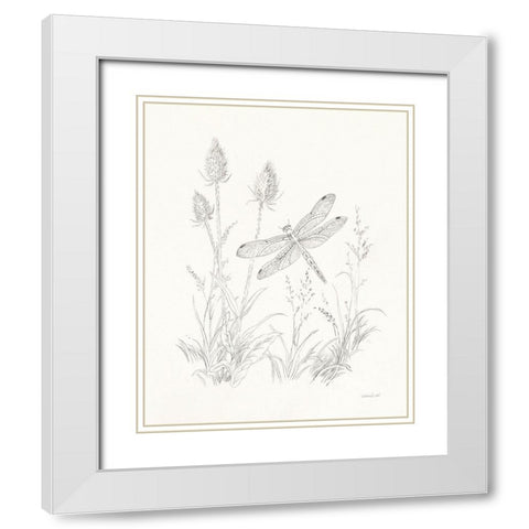Nature Sketchbook IV White Modern Wood Framed Art Print with Double Matting by Nai, Danhui