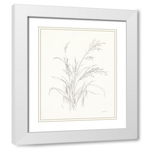 Nature Sketchbook V White Modern Wood Framed Art Print with Double Matting by Nai, Danhui