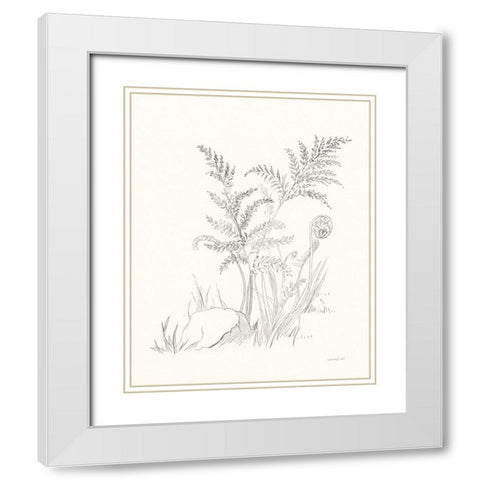 Nature Sketchbook VI White Modern Wood Framed Art Print with Double Matting by Nai, Danhui